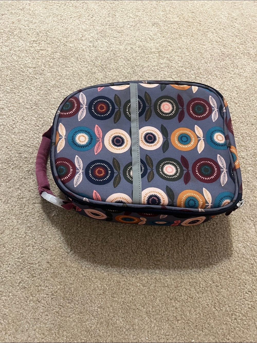Floral Pattern Lunch Box- Purple/Multi